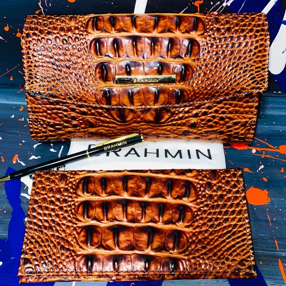 Brahmin Envelope Trifold Checkbook Wallet - Picture 2 of 16